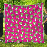 Crazy Mushroom Pattern Print Quilt