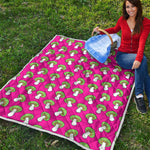 Crazy Mushroom Pattern Print Quilt