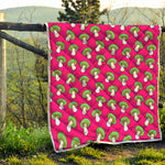 Crazy Mushroom Pattern Print Quilt