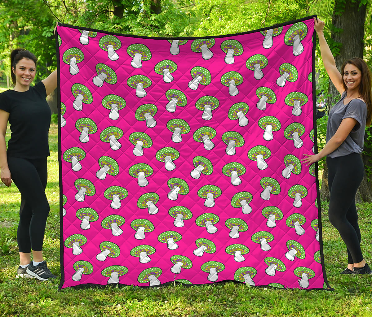 Crazy Mushroom Pattern Print Quilt