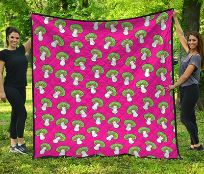 Crazy Mushroom Pattern Print Quilt