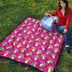 Crazy Mushroom Pattern Print Quilt