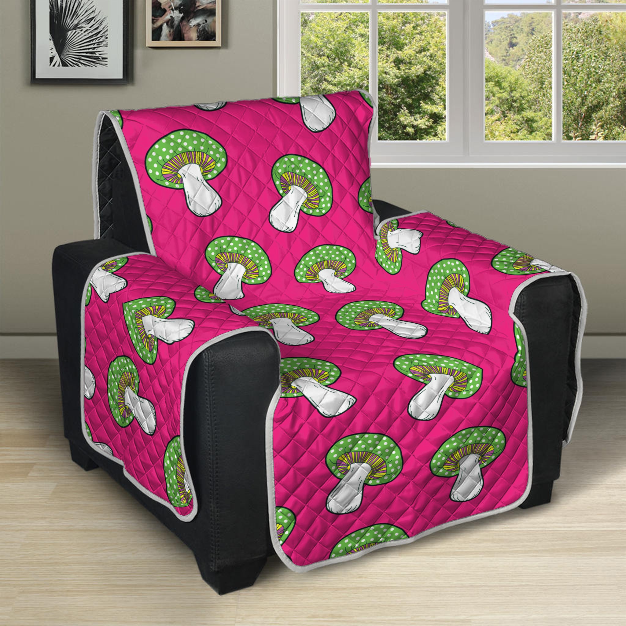 Crazy Mushroom Pattern Print Recliner Protector