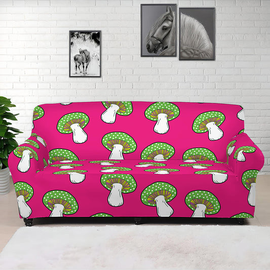Crazy Mushroom Pattern Print Sofa Cover