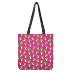 Crazy Mushroom Pattern Print Tote Bag