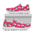 Crazy Mushroom Pattern Print White Running Shoes
