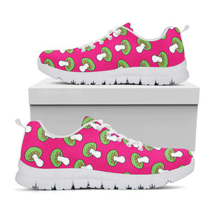 Crazy Mushroom Pattern Print White Sneakers