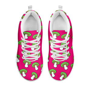 Crazy Mushroom Pattern Print White Sneakers