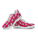 Crazy Mushroom Pattern Print White Sneakers