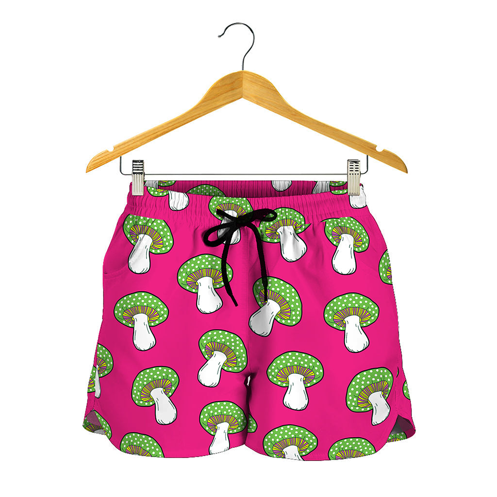 Crazy Mushroom Pattern Print Women's Shorts