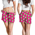 Crazy Mushroom Pattern Print Women's Shorts