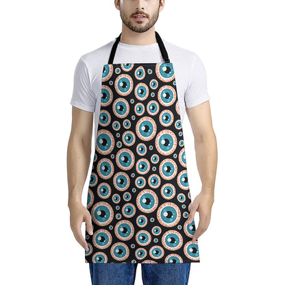 Creepy Eyeball Pattern Print Apron