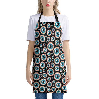 Creepy Eyeball Pattern Print Apron