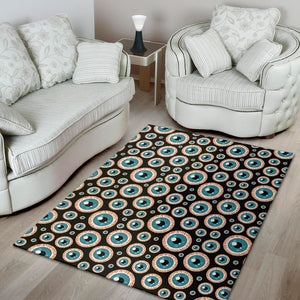 Creepy Eyeball Pattern Print Area Rug