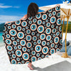 Creepy Eyeball Pattern Print Beach Sarong Wrap