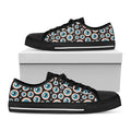 Creepy Eyeball Pattern Print Black Low Top Sneakers
