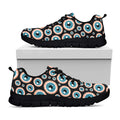 Creepy Eyeball Pattern Print Black Running Shoes