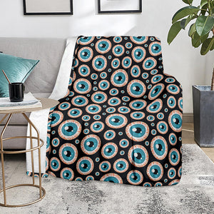 Creepy Eyeball Pattern Print Blanket