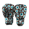 Creepy Eyeball Pattern Print Boxing Gloves