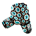 Creepy Eyeball Pattern Print Boxing Gloves