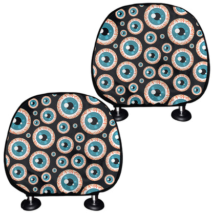 Creepy Eyeball Pattern Print Car Headrest Covers