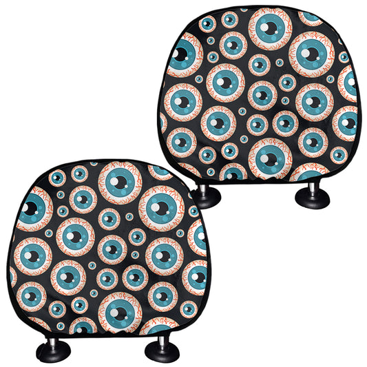 Creepy Eyeball Pattern Print Car Headrest Covers