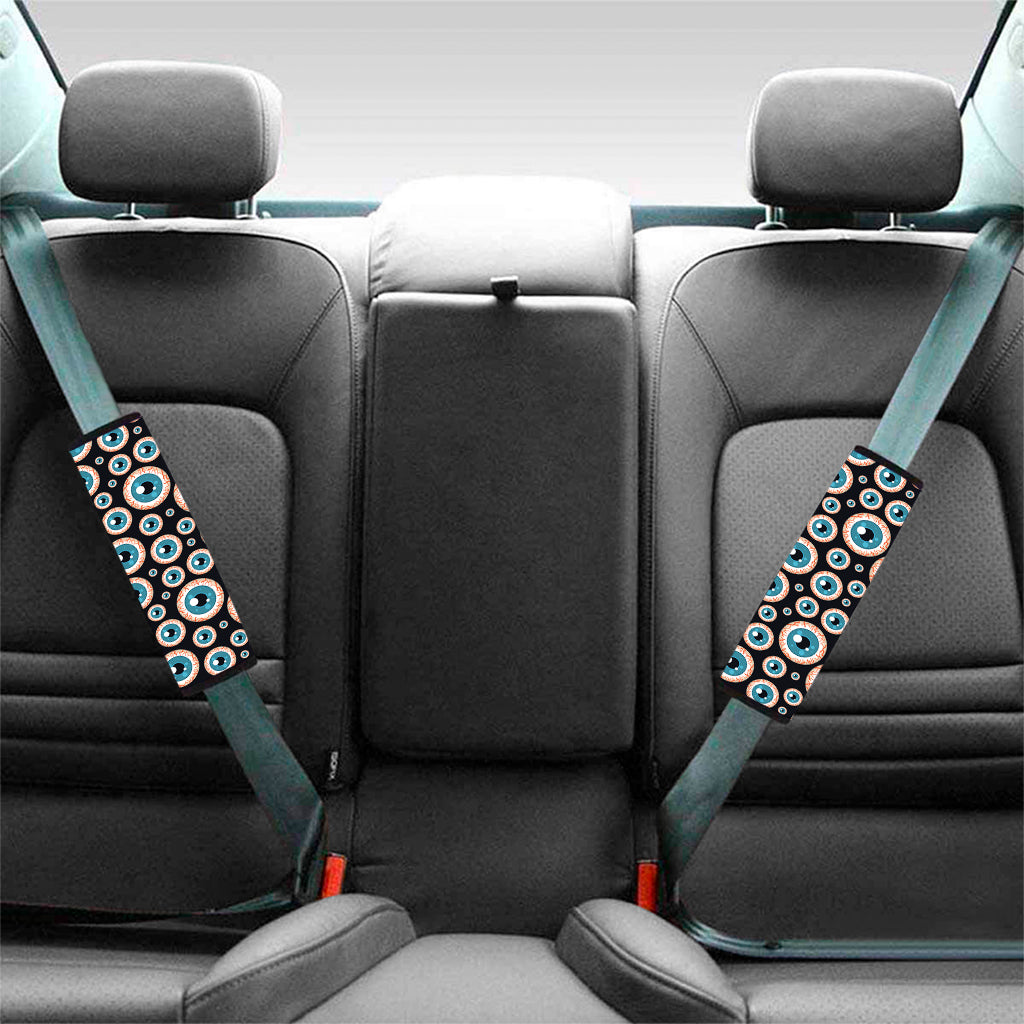Creepy Eyeball Pattern Print Car Seat Belt Covers
