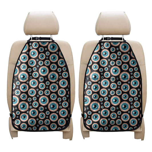 Creepy Eyeball Pattern Print Car Seat Organizers