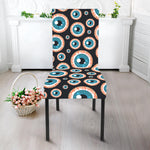 Creepy Eyeball Pattern Print Dining Chair Slipcover