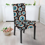Creepy Eyeball Pattern Print Dining Chair Slipcover