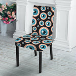 Creepy Eyeball Pattern Print Dining Chair Slipcover