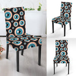 Creepy Eyeball Pattern Print Dining Chair Slipcover
