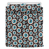 Creepy Eyeball Pattern Print Duvet Cover Bedding Set