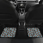 Creepy Eyeball Pattern Print Front and Back Car Floor Mats