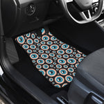 Creepy Eyeball Pattern Print Front and Back Car Floor Mats