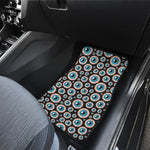 Creepy Eyeball Pattern Print Front and Back Car Floor Mats