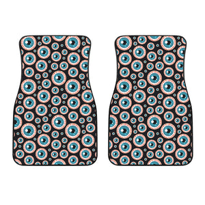 Creepy Eyeball Pattern Print Front Car Floor Mats