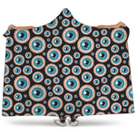 Creepy Eyeball Pattern Print Hooded Blanket