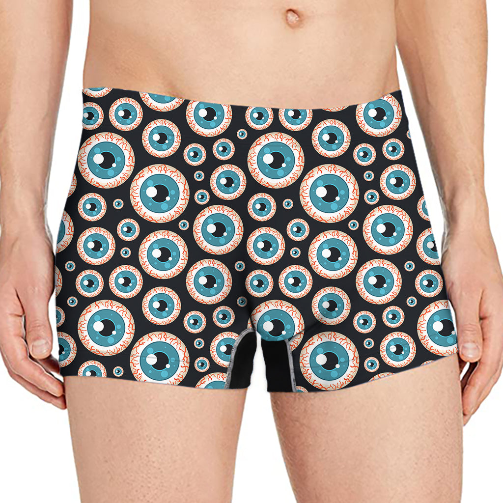 Creepy Eyeball Pattern Print Men's Boxer Briefs