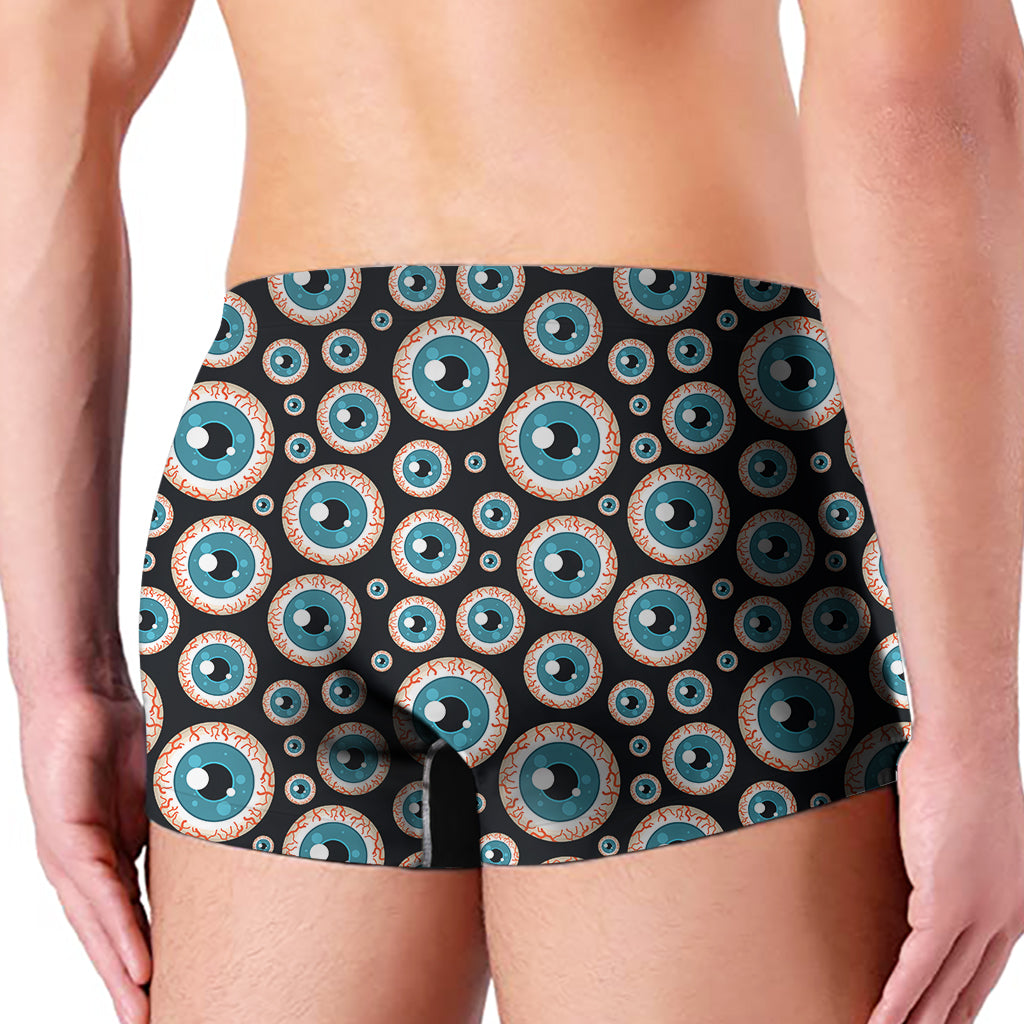 Creepy Eyeball Pattern Print Men's Boxer Briefs