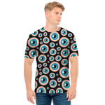 Creepy Eyeball Pattern Print Men's T-Shirt