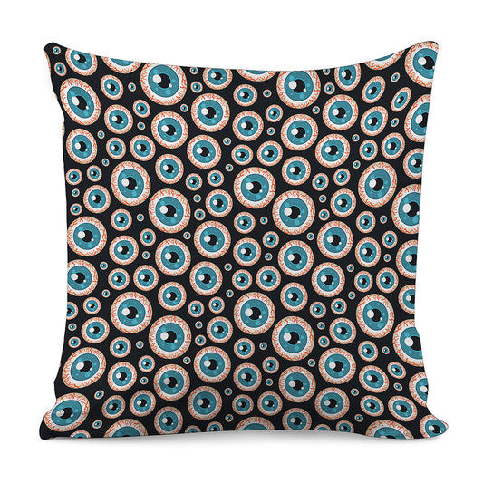 Creepy Eyeball Pattern Print Pillow Cover