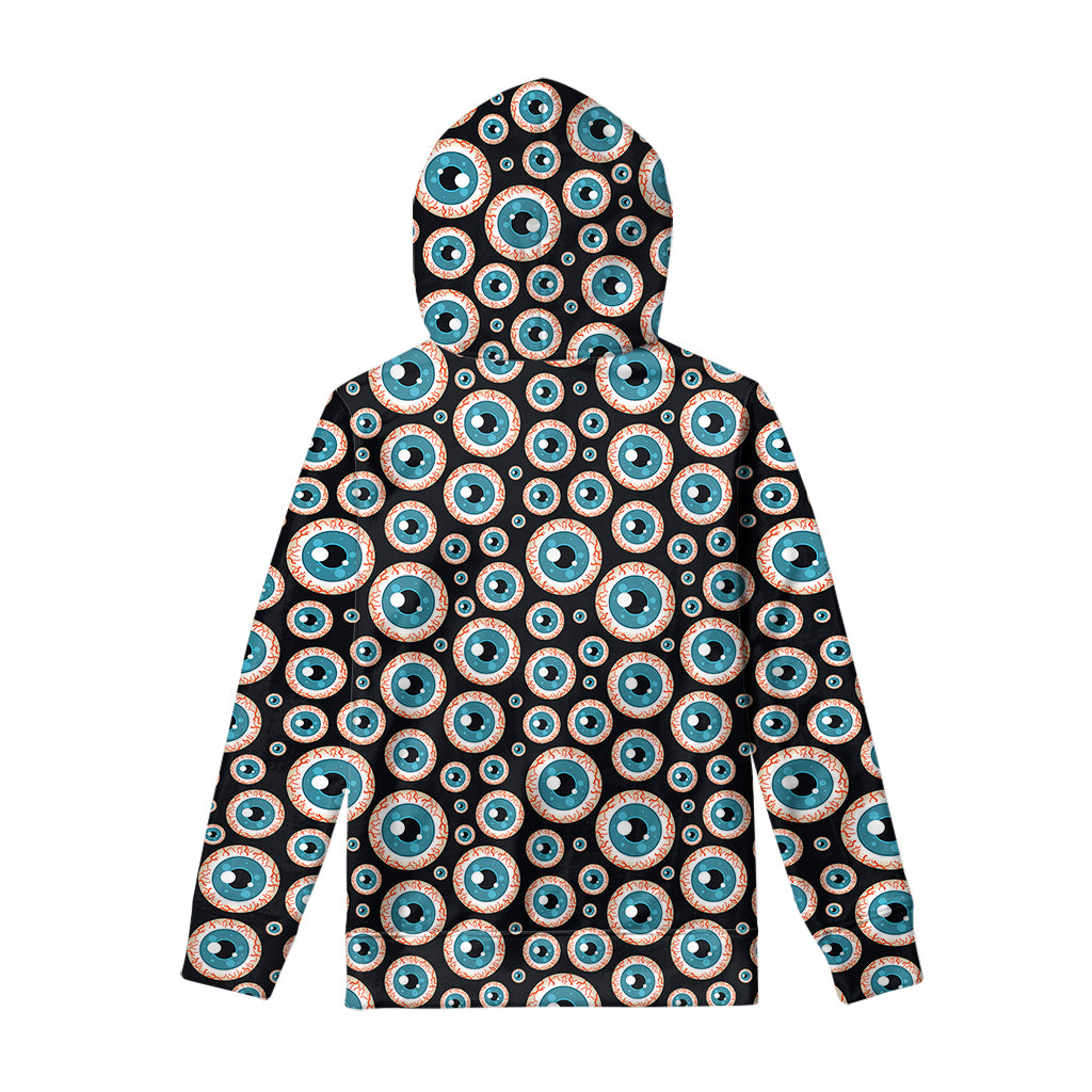 Creepy Eyeball Pattern Print Pullover Hoodie