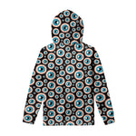 Creepy Eyeball Pattern Print Pullover Hoodie