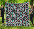 Creepy Eyeball Pattern Print Quilt