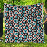 Creepy Eyeball Pattern Print Quilt