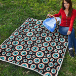 Creepy Eyeball Pattern Print Quilt