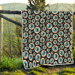 Creepy Eyeball Pattern Print Quilt
