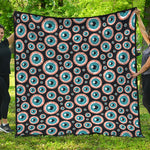 Creepy Eyeball Pattern Print Quilt