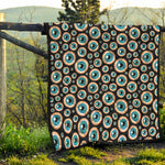 Creepy Eyeball Pattern Print Quilt